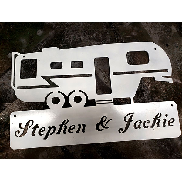 Personalized Trailer Signs by Hilltop Metal Art